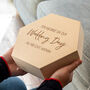 Personalised For My Bride Or Groom Wedding Keepsake Box Hexagon, thumbnail 1 of 7