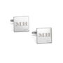 Monogrammed Classic Silver Plated Square Cufflink Set, thumbnail 5 of 6