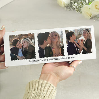 Anniversary Gifts For Couples Photo Mantel Block, 2 of 5