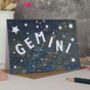 Gemini Zodiac Card, thumbnail 1 of 7