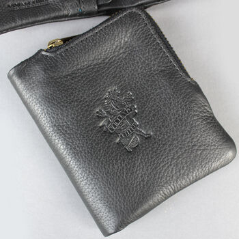 'Lander' Men's Leather Bi Fold Wallet In Black, 2 of 12