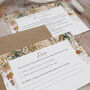 Wedding Invitation 'Whimsical Autumn' Three Fold, thumbnail 4 of 6