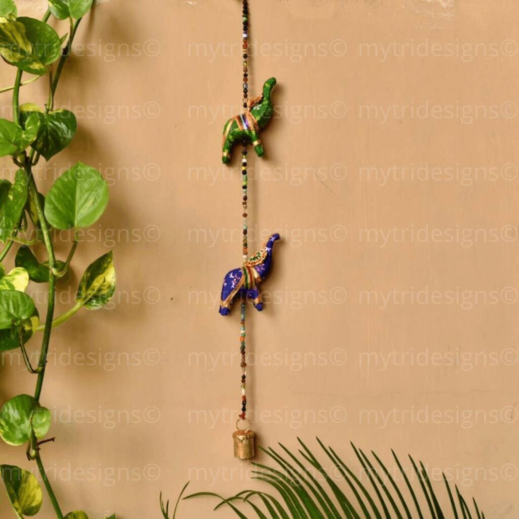 Set Of Two Indian Elephant Wall Hanging, 1 of 7