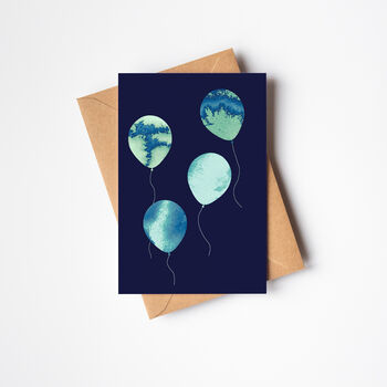 Geo Balloons Art Greeting Card, 2 of 3