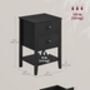 Set Of Two Bamboo Bedside Tables End Tables Ink Black, thumbnail 2 of 6