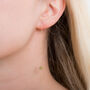 9ct Solid Gold Star Pull Through Threader Earrings, thumbnail 1 of 3