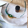 Green Evil Eye Essential Oil Diffuser Necklace, thumbnail 3 of 10