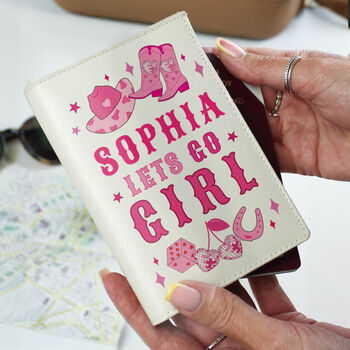 Personalised Cowgirl Luggage Tag And Passport Holder, 2 of 4
