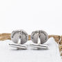 Personalised Sterling Silver And Lapis Cufflinks, thumbnail 4 of 5
