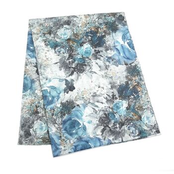 Winter Abstract Flowers Print Scarf, 3 of 10