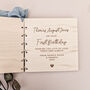 Personalised Luxury Wooden First Birthday Card, thumbnail 2 of 4