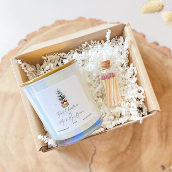 Personalised First Christmas As Mr And Mrs Gift Candle, 6 of 10
