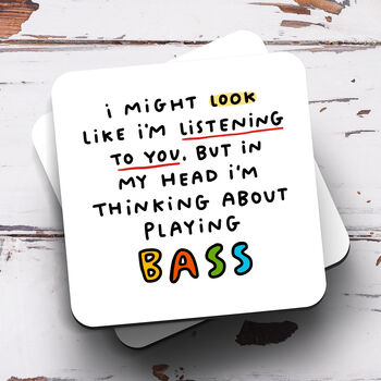 Personalised Mug 'Thinking About Playing Bass', 3 of 3
