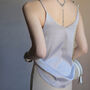 Silver Grey Silk Satin Cami Top, thumbnail 3 of 10