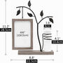 Wooden Photo Frame With Vase And Metal Tree, thumbnail 3 of 8