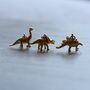 Gold Plated Dinosaur Charm Necklace, thumbnail 3 of 11