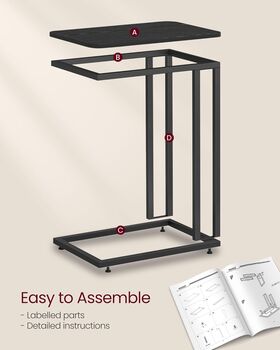 Modern Side Table With Steel Frame And Castors, 8 of 11