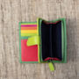 Green Multi Colour Leather Purse Wallet Rfid, thumbnail 9 of 10