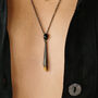 Drop Shard Necklace, Silver, 24ct Gold, Black Onyx, thumbnail 1 of 3