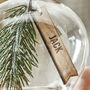 Personalised Christmas Sprig Glass Bauble, thumbnail 2 of 2