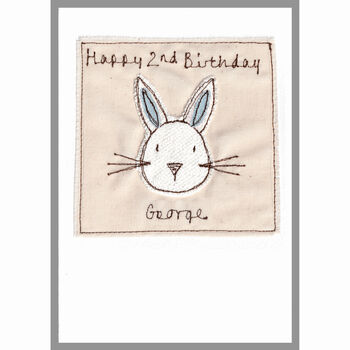 Personalised Bunny Rabbit Birthday Card For Him Or Her, 5 of 12