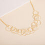Dainty Interlinked Hoop Circle Necklace, thumbnail 3 of 3