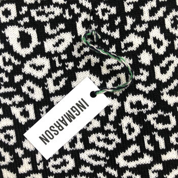 Personalised A Z Initial Leopard Wool And Cashmere Scarf, 6 of 6