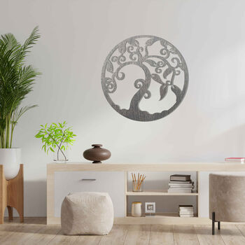 Round Wooden Tree Of Life Home Room Wall Art, 7 of 12