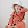 Terracotta Organic Muslin Children's Beach Robe, thumbnail 4 of 12