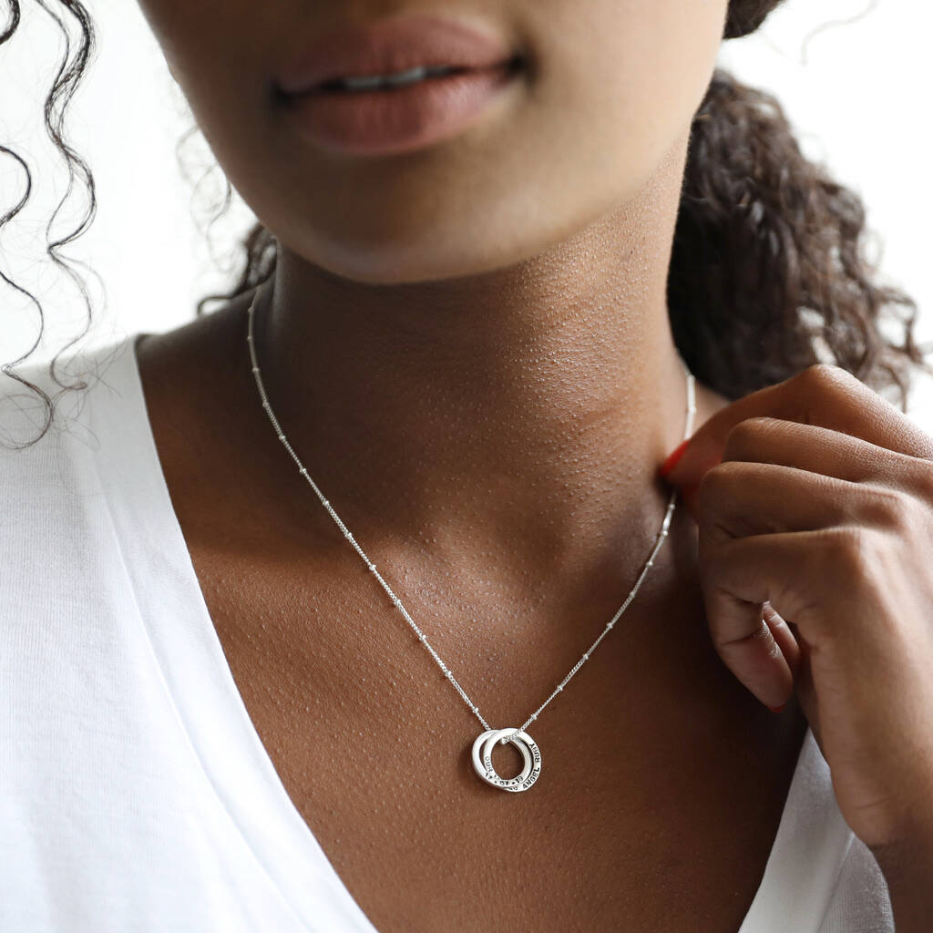 Sterling Silver Interlocking Circles Necklace | Talbots