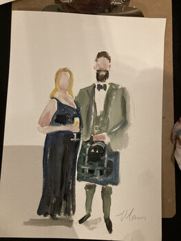 Personalised Couple Portrait In Watercolour, 3 of 7