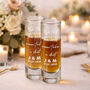 Personalised 'We Tied the Knot' Wedding Shot Glasses, thumbnail 1 of 2