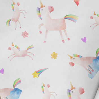 Pastel Unicorns Wrapping Paper Roll Or Folded, 2 of 2