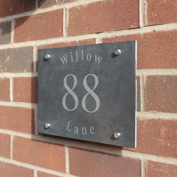 Personalised Slate House Number Sign New Home Gift, 2 of 3