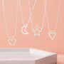 Sterling Silver Moon Necklace, thumbnail 5 of 6