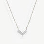Silver Or Gold Baguette Chevron Necklace, Women's Christmas Jewellery Gift For Her, thumbnail 5 of 6