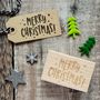 Merry Christmas Kitsch Style Rubber Stamp, thumbnail 1 of 2