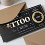 Personalised Tattoo Voucher Gold Foil Scratch Reveal, thumbnail 4 of 9