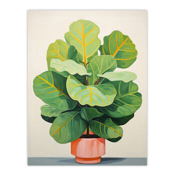 Full Bodied Fiddle Leaf Fig Plant Lovers Wall Art Print, 6 of 6