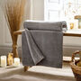 Snuggle Touch Supersoft Grey Fleece Cosy Throw, thumbnail 1 of 2