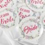 Bride And Team Bride Badges – Floral Hen Party Or Wedding Accessories, thumbnail 4 of 4