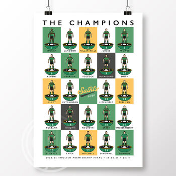 Northampton Saints The Champions 25/26 Poster, 2 of 6