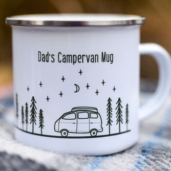 Personalised Campervan Outside Gift Enamel Mug, 5 of 7