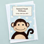 'Baby Monkey' New Baby Card, thumbnail 1 of 4