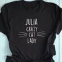 Personalised Crazy Cat Lady T Shirt, thumbnail 1 of 4