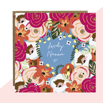'Lovely Nanna' Floral Card, 2 of 2