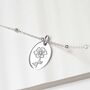 Sterling Silver October Birth Flower Necklace, thumbnail 3 of 8