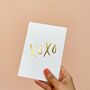 Hugs And Kisses 'Xoxo' Foil Card With Confetti Envelope, thumbnail 4 of 5