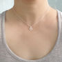 Hollow Pawprint Necklace In Sterling Silver, thumbnail 2 of 4