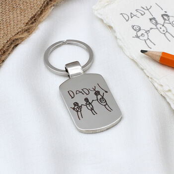 Engraved Child's Drawing Keyring, 4 of 6